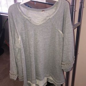Free People Oversized Top, Gray